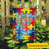 Autism Custom Garden Flag In This House We Never Give Up Personalized Gift - PERSONAL84