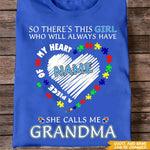 Autism Custom T Shirt So There's This Kid Who Will Always Have A Piece Of My Heart Personalized Gift - PERSONAL84