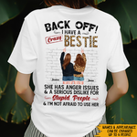 Bestie Custom Shirt Back Off I Have A Crazy Bestie Personalized Best Friend Gift