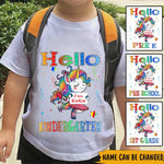 Back To School Custom T Shirt Hello I'm Unicorn Personalized Gift - PERSONAL84