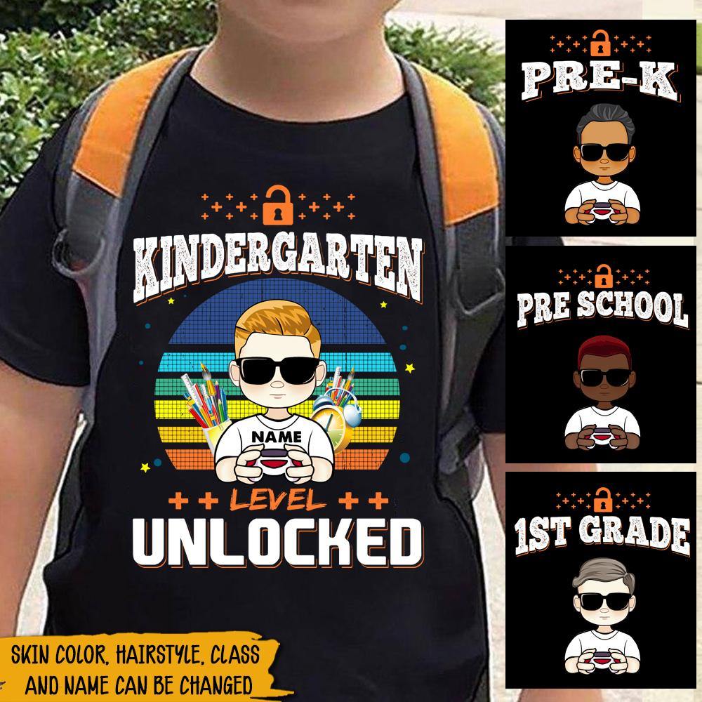Back To School Custom T Shirt School Level Unlocked Personalized Gift - PERSONAL84