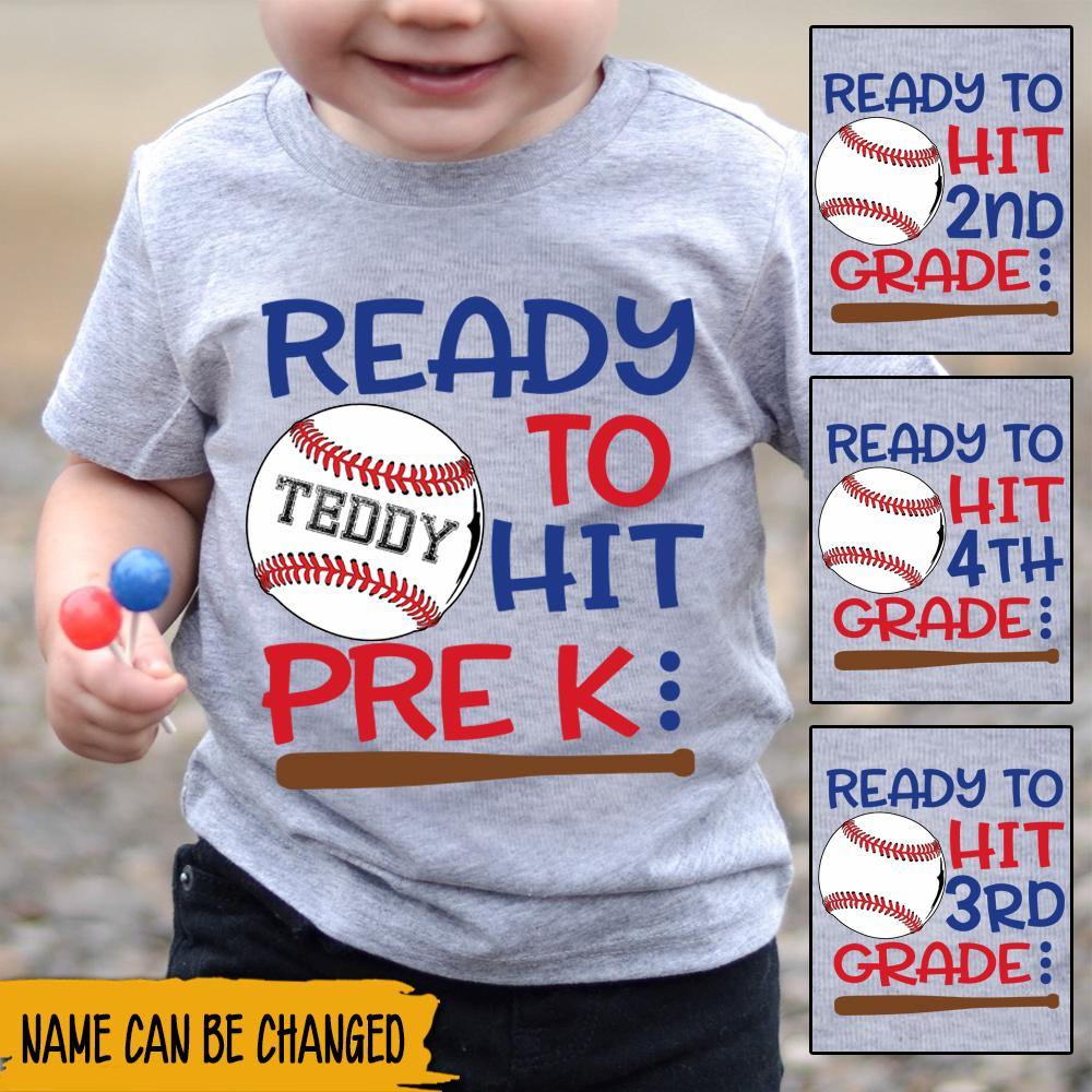 Baseball Custom T Shirt Ready To Hit School Back To School Personalized Gift - PERSONAL84