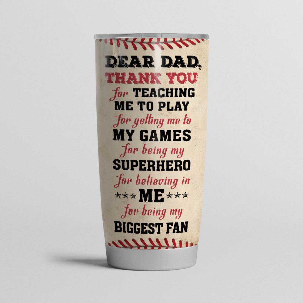 Baseball Custom Tumbler Behind Every Baseball Player Is A Baseball Dad Personalized Gift - PERSONAL84