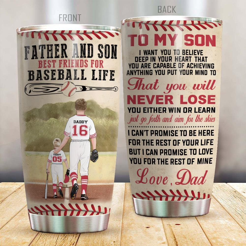 Personalized To My Dad Tumbler Father And Son Custom Gift