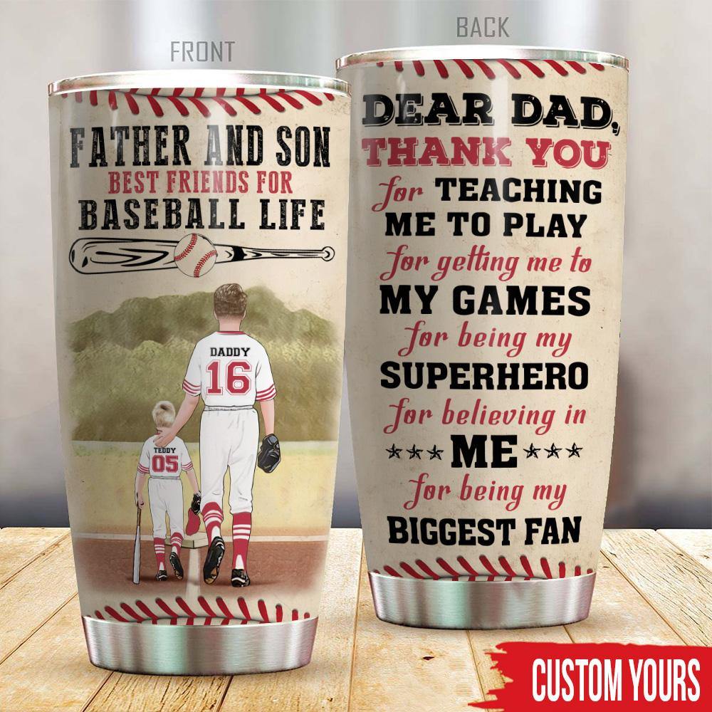 Personalized To My Dad Tumbler Father And Son Custom Gift