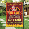 BBQ Custom Garden Flag Backyard Bar And Grill Good Food Good Friends Personalized Gift - PERSONAL84