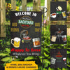 BBQ Custom Garden Flag Welcome To Our Backyard Happy To Serve Whatever You Bring Personalized Gift - PERSONAL84