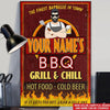 BBQ Custom Poster Grill And Chill If It Gets Hot Grab A Cold One Personalized Gift - PERSONAL84