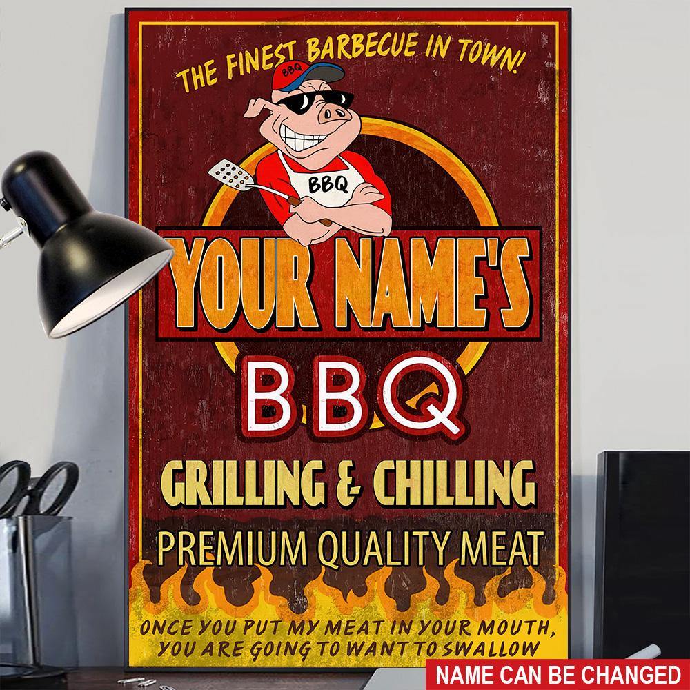 BBQ Custom Poster Once You Put My Meat In Your Mouth You Are Going To Swallow Personalized Gift - PERSONAL84