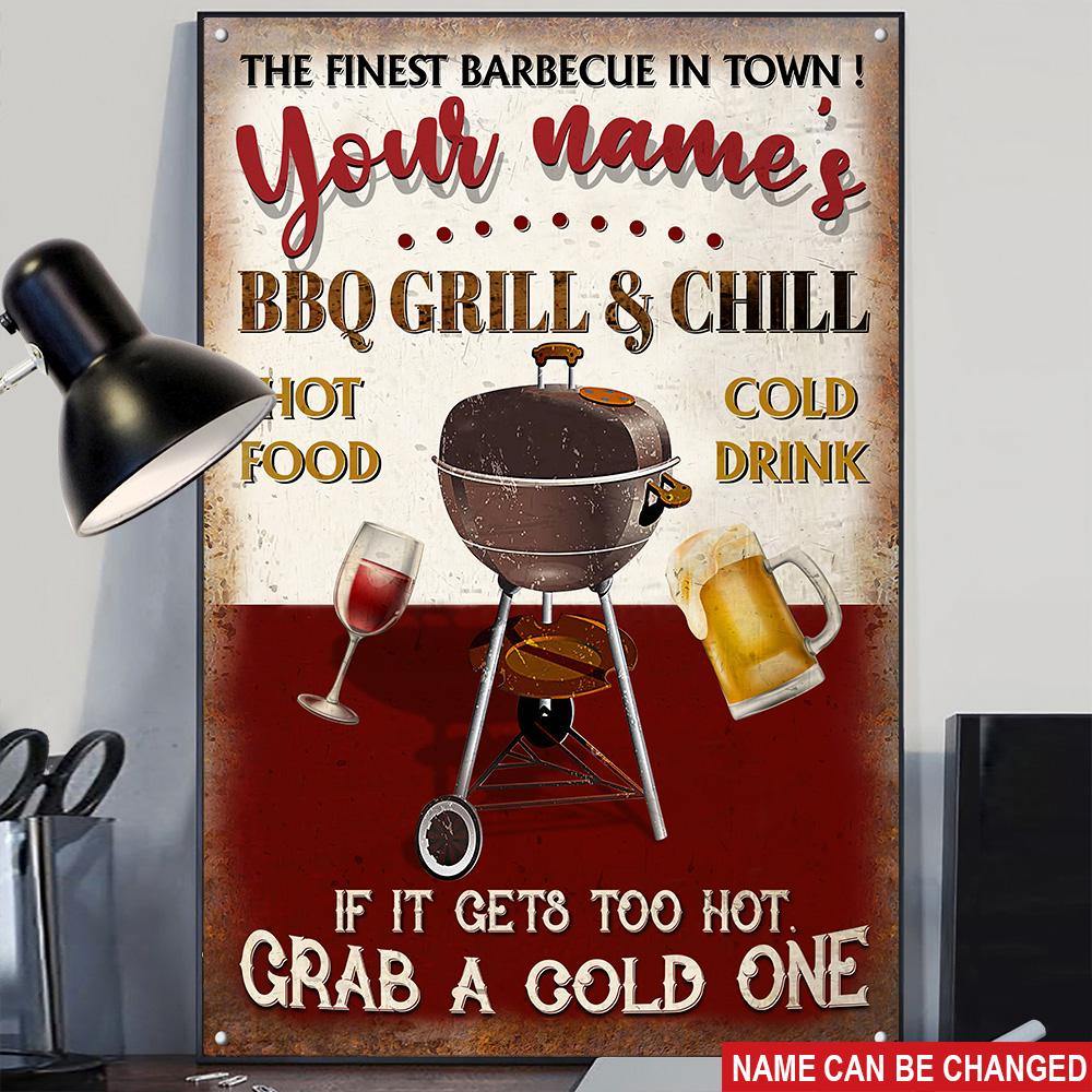 BBQ Custom Poster The Finest Barbecue In Town Personalized Gift - PERSONAL84