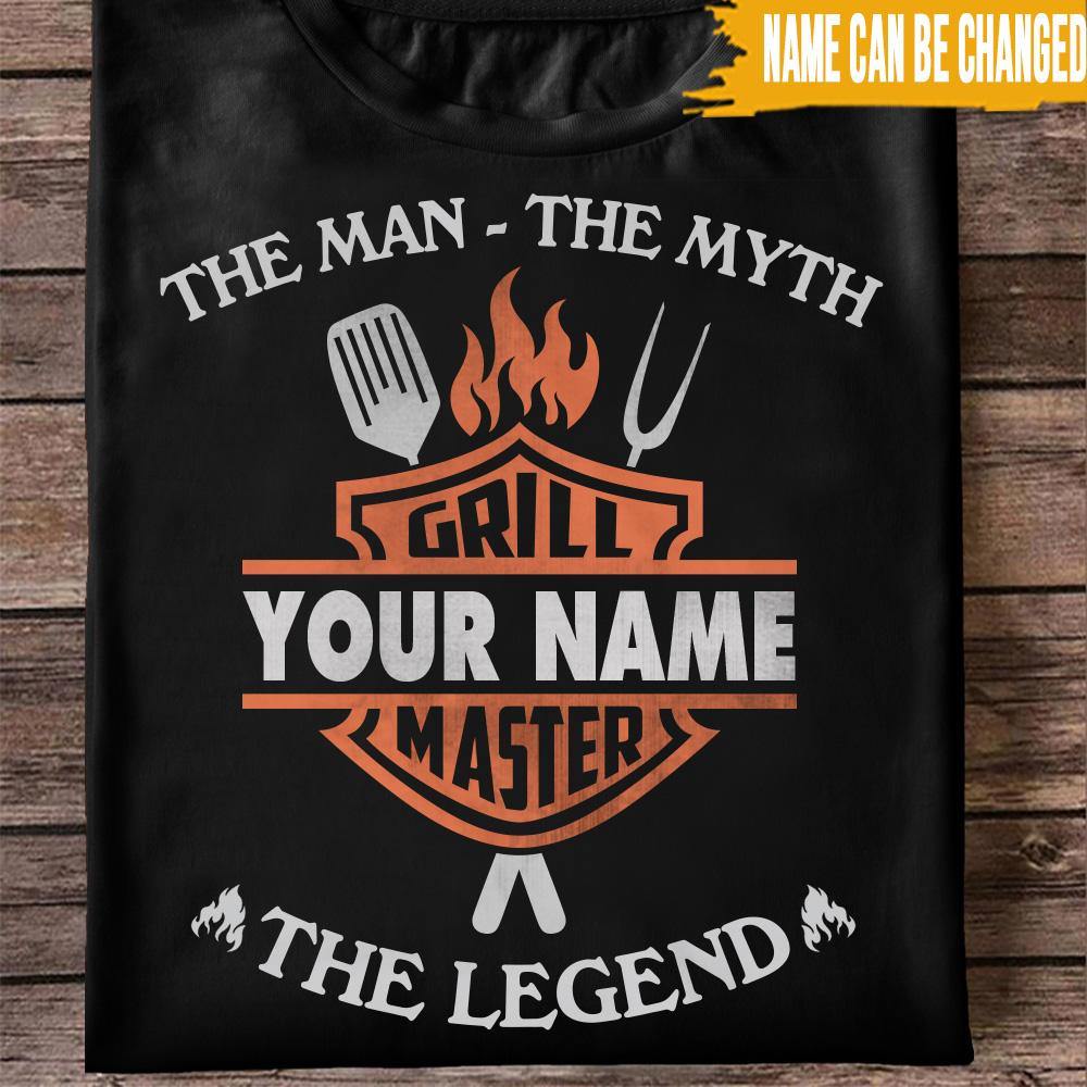 BBQ Custom T Shirt Grill Master The Man The Myth The Legend Personalized Gift - PERSONAL84