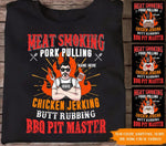 BBQ Custom T Shirt Meat Smoking BBQ Pit Master Personalized Gift - PERSONAL84