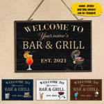 BBQ Custom Wood Sign Welcome To Our Bar & Grill Personalized Gift - PERSONAL84