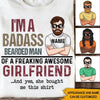 Bearded Man Custom Shirt I&#39;m A Badass Bearded Man - PERSONAL84