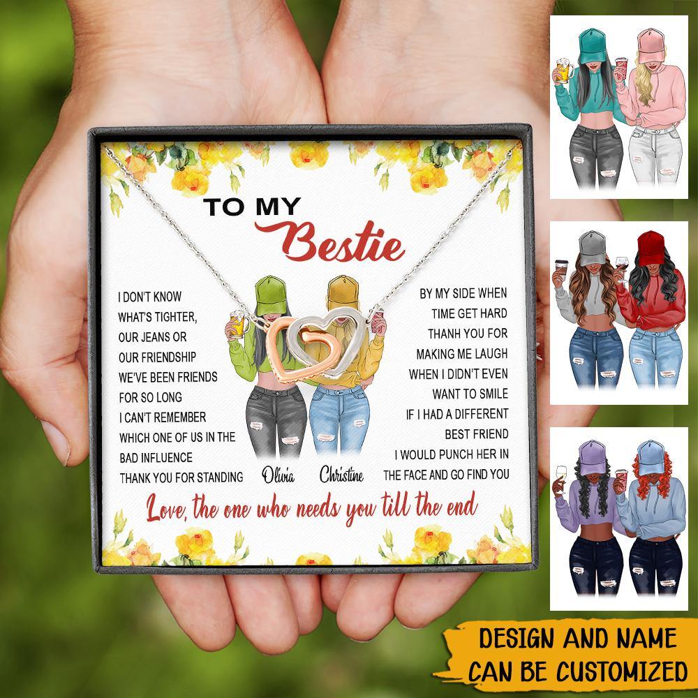 Best Friend Custom Necklace I Don't Know What's Tighter Personalized Gift - PERSONAL84
