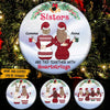 Best Friend Custom Ornament Sisters Are Tired Together With Heartstrings Personalized Gift - PERSONAL84