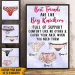 Best Friends Custom Poster Wall Decor Gift Best Friends Are Like Big Knickers Personalized Gift - PERSONAL84