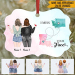 Bestie Christmas Custom Ornament I Miss Your Face Personalized Long Distance Best Friends Gift - PERSONAL84