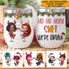 Bestie Christmas Custom Wine Tumbler Ho Ho Holy Shit We&#39;re Drunk Personalized Best Friend Gift - PERSONAL84
