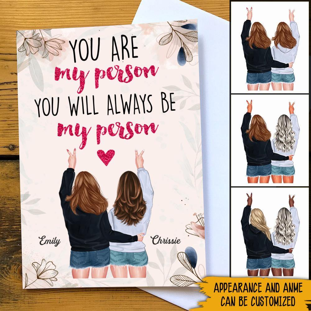 Bestie Custom Gift Card You're My Person Personalized Gift - PERSONAL84