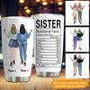 Bestie Custom Tumbler Sister Nutrition Fact Personalized Gift - PERSONAL84