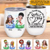 Bestie Custom Wine Tumbler Apparently We&#39;re Trouble When Together Girl&#39;s Trip Personalized Best Friend Gift - PERSONAL84
