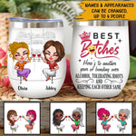 Bestie Custom Wine Tumbler Best Bitches Personalized Best Friend Gift - PERSONAL84