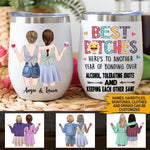 Bestie Custom Wine Tumbler Best Bitches Personalized Gift - PERSONAL84