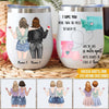 Bestie Custom Wine Tumbler I Love You More Than The Miles Between Us We&#39;ll Always Close At Heart Long Distance Friendship Personalized Gift - PERSONAL84