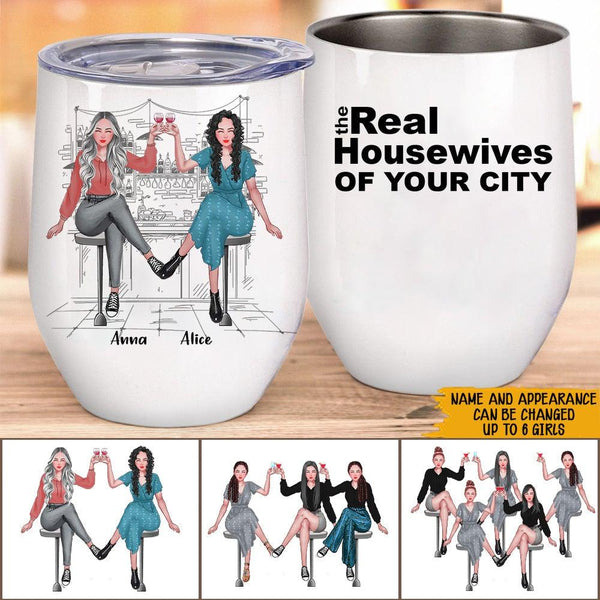 Bestie Custom Wine Tumbler Best Bitches Personalized Gift - PERSONAL84