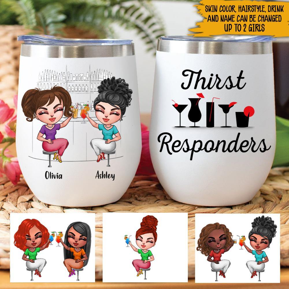 Bestie Custom Wine Tumbler Thirst Responder Personalized Gift - PERSONAL84