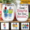Bestie Matching Custom Wine Tumbler Good Heart But This Mouth Personalize Gift - PERSONAL84