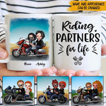 Biker Custom Mug Riding Partners For Life Personalized Motorcycle Gift - PERSONAL84