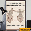 Biker Custom Poster Riding Partners For Life Personalized Gift Father And Son Father&#39;s Day Gift Idea - PERSONAL84