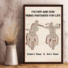 Biker Custom Poster Riding Partners For Life Personalized Gift Father And Son Father&#39;s Day Gift Idea - PERSONAL84