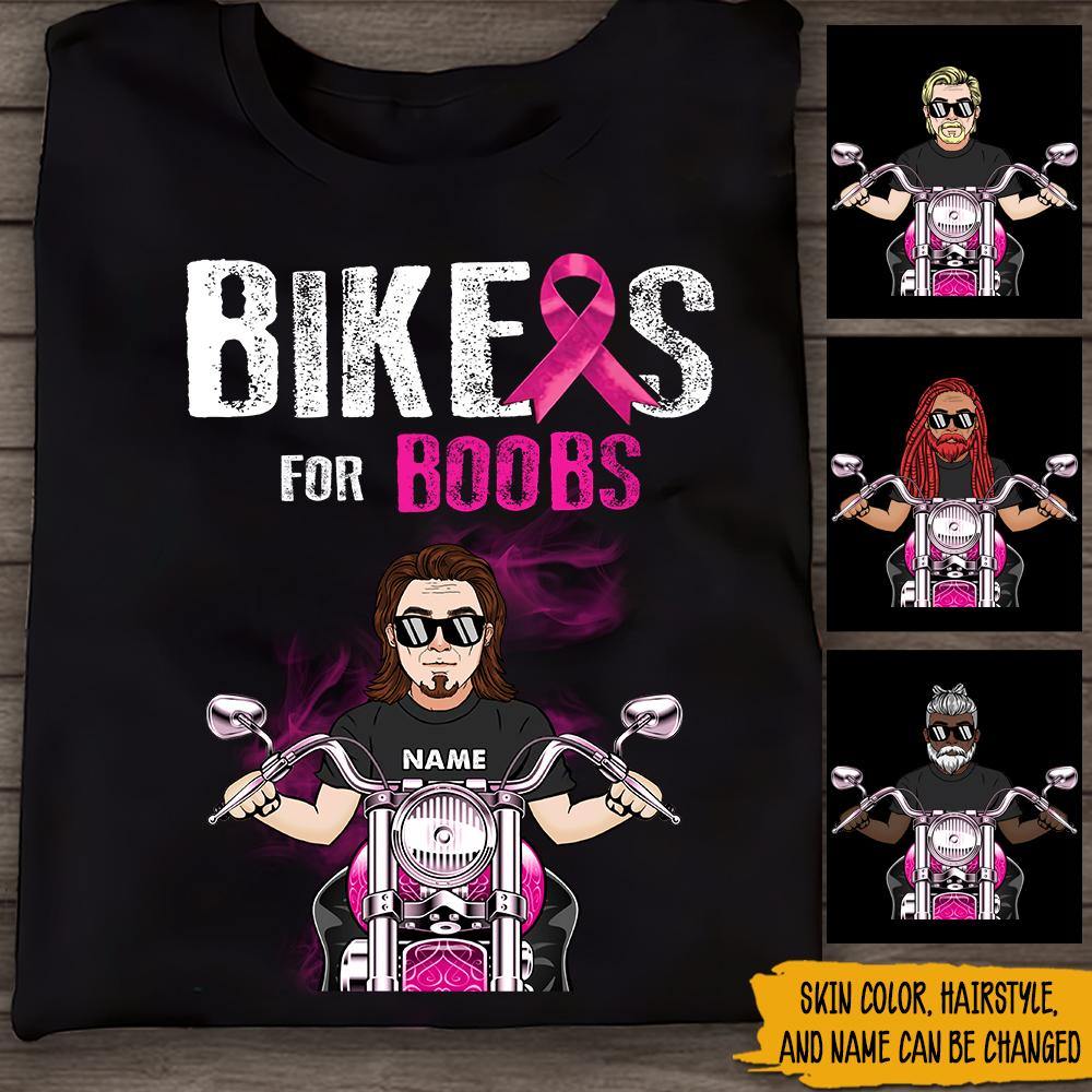Biker Custom Shirt Bikers For Boobs Breast Cancer Awareness Month Personalized Gift - PERSONAL84