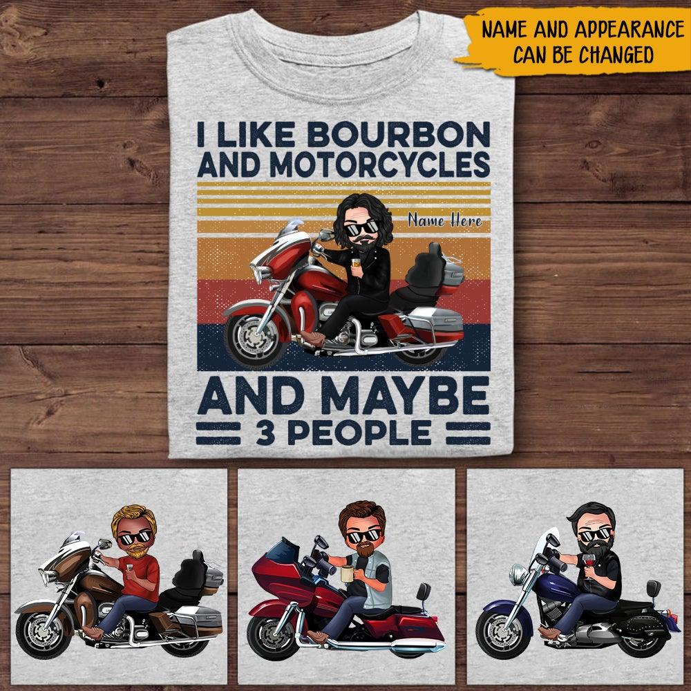 Biker Custom Shirt I Like Drink And Motorcycles Maybe 3 People Personalized Gift - PERSONAL84