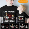 Biker Custom T Shirt Like Father Like Son Motorcycle Personalized Gift - PERSONAL84
