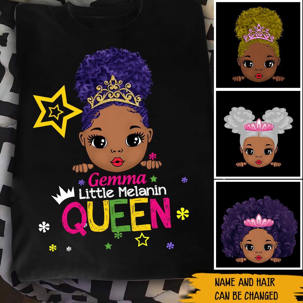 Black Baby Custom Shirt Little Melanin Queen Personalized Gift - PERSONAL84