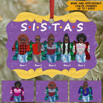 Black Girl Custom Ornament Sistas Christmas Personalized Best Friend Gift - PERSONAL84