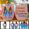 Black Girl Custom Wine Tumbler Living Our Best Lives Personalized Gift - PERSONAL84