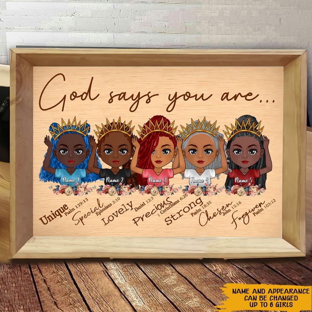 Black Woman Custom Poster God Says You Are Unique Special Personalized Gift - PERSONAL84