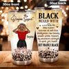 Black Woman Melanin Custom Tumbler Black Mixed With Personalized Gift - PERSONAL84