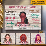 Black Women Custom Poster God Says You Are Personalized Home Decor Gift - PERSONAL84