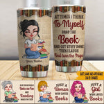 Book Lover Custom Tumbler Drop The Book And Get Stuff Done Laugh And Turn The Page Personalized Gift Bookworm - PERSONAL84