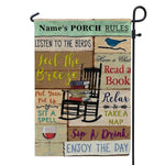 Book Wine Garden Flag Customized Porch Rules Personalized Gift - PERSONAL84