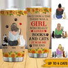 Books Cat Lovers Custom Tumbler Once Upon A Time A Girl Really Loved Books And Cats Personalized Gift - PERSONAL84