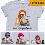 Books Cats Coffee Custom Shirt I'm A Simple Woman Personalized Gift For Book Lovers - PERSONAL84