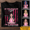Breast Cancer Awareness Month Custom Shirt By The Grace Of God I&#39;m A Survivor Personalized Gift - PERSONAL84