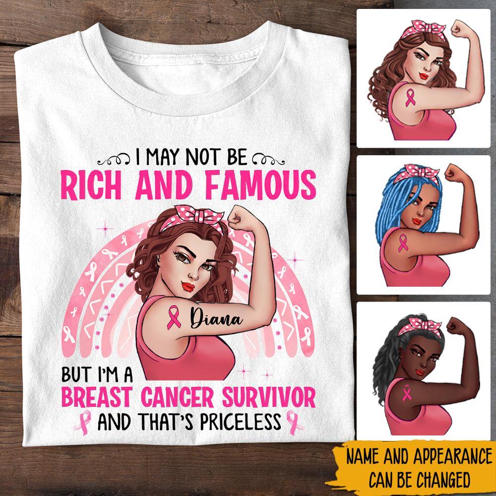 Breast Cancer Awareness Month Custom Shirt I'm A Breast Cancer Survivor That's Priceless Personalized Gift - PERSONAL84